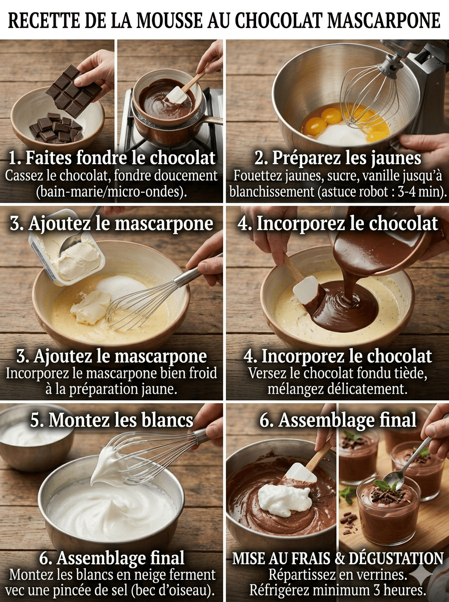 Mousse au Chocolat et Mascarpone : La Recette Ultra-Crèmeuse