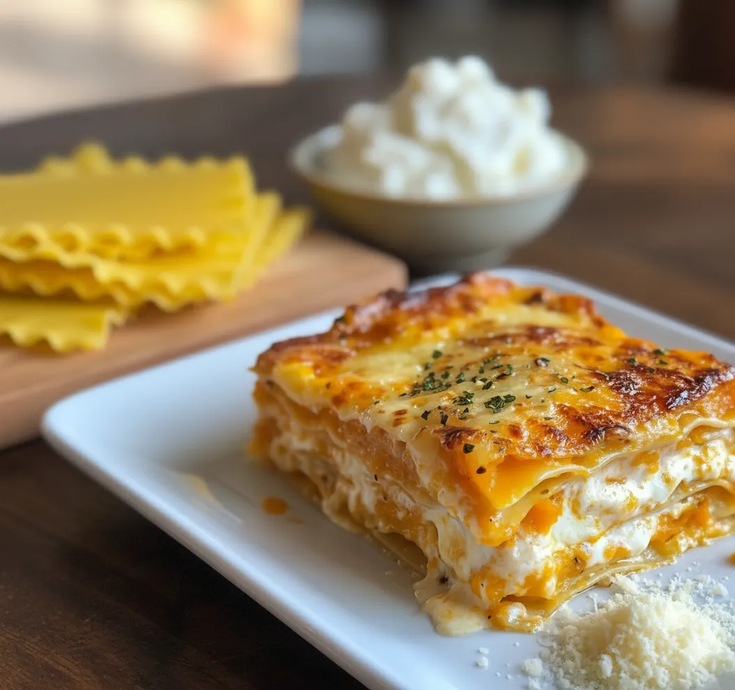 Tranches de courge butternut assaisonnées de thym et d'huile d'olive sur une plaque de cuisson, avant le rôtissage.