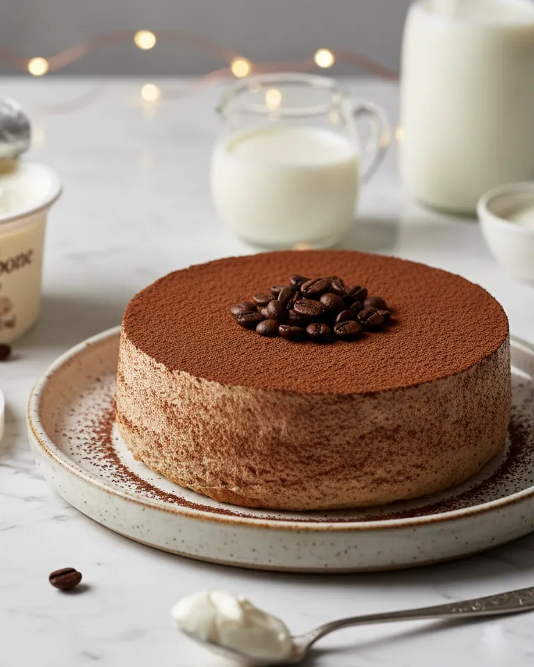 Base de biscuit et beurre fondu, tassée au fond d'un cercle à pâtisserie, prête à être refroidie.