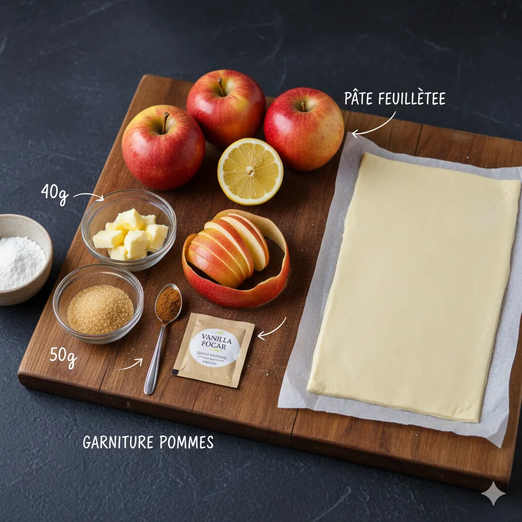 Roulés aux Pommes Cannelle après cuisson, bien dorés et gonflés, sur une plaque de cuisson.