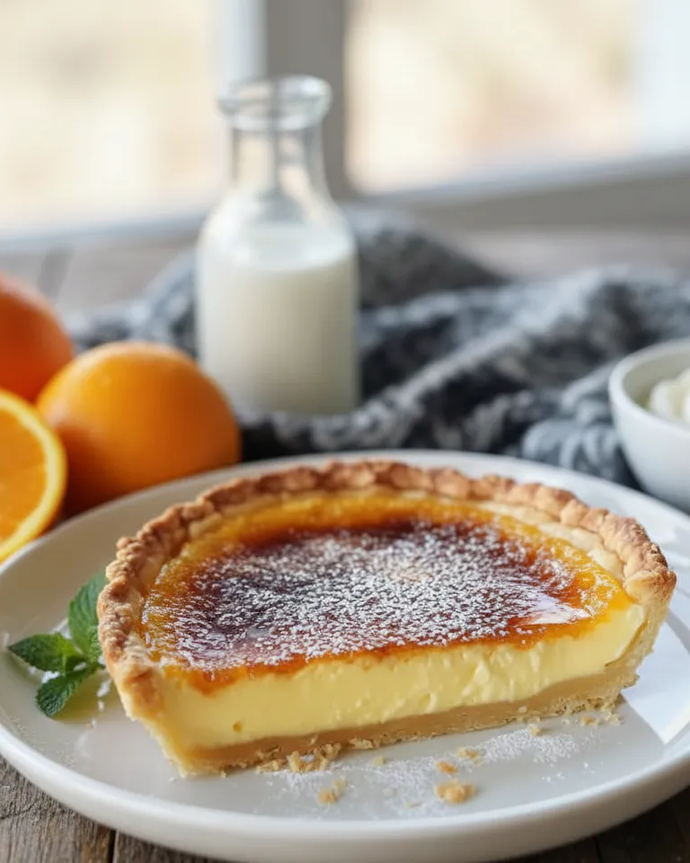 Fond de tarte piqué avec des plombs de cuisson (ou haricots secs) sur papier sulfurisé pour la cuisson à blanc. Tarte Façon Crème Brûlée