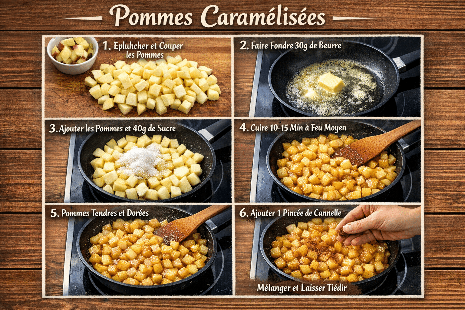 La cuisson des pommes fondantes