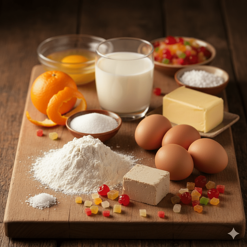 Pâte à brioche ayant doublé de volume sous un torchon dans un saladier Title : La Pousse de la Brioche de Noël Brioche de Noël aux Fruits Confits