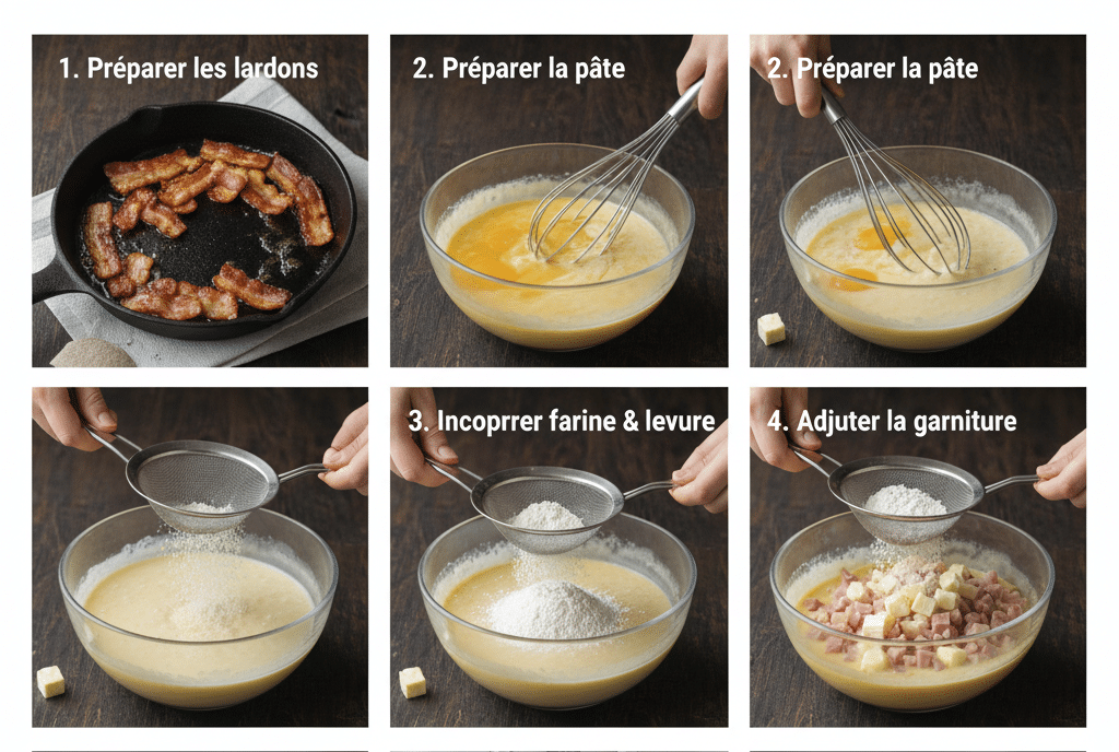 Cake camembert et lardons doré dans un moule à cake sur une grille Cake Camembert et Lardons