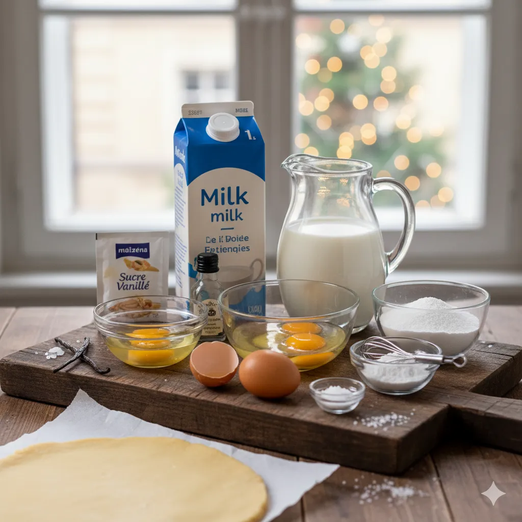 Flan Sans Pâte Ultra Fondant 4 Mélange d'œufs, de sucre et de maïzena parfaitement lisse dans un saladier, prêt pour le lait chaud. Flan Sans Pâte Ultra Fondant