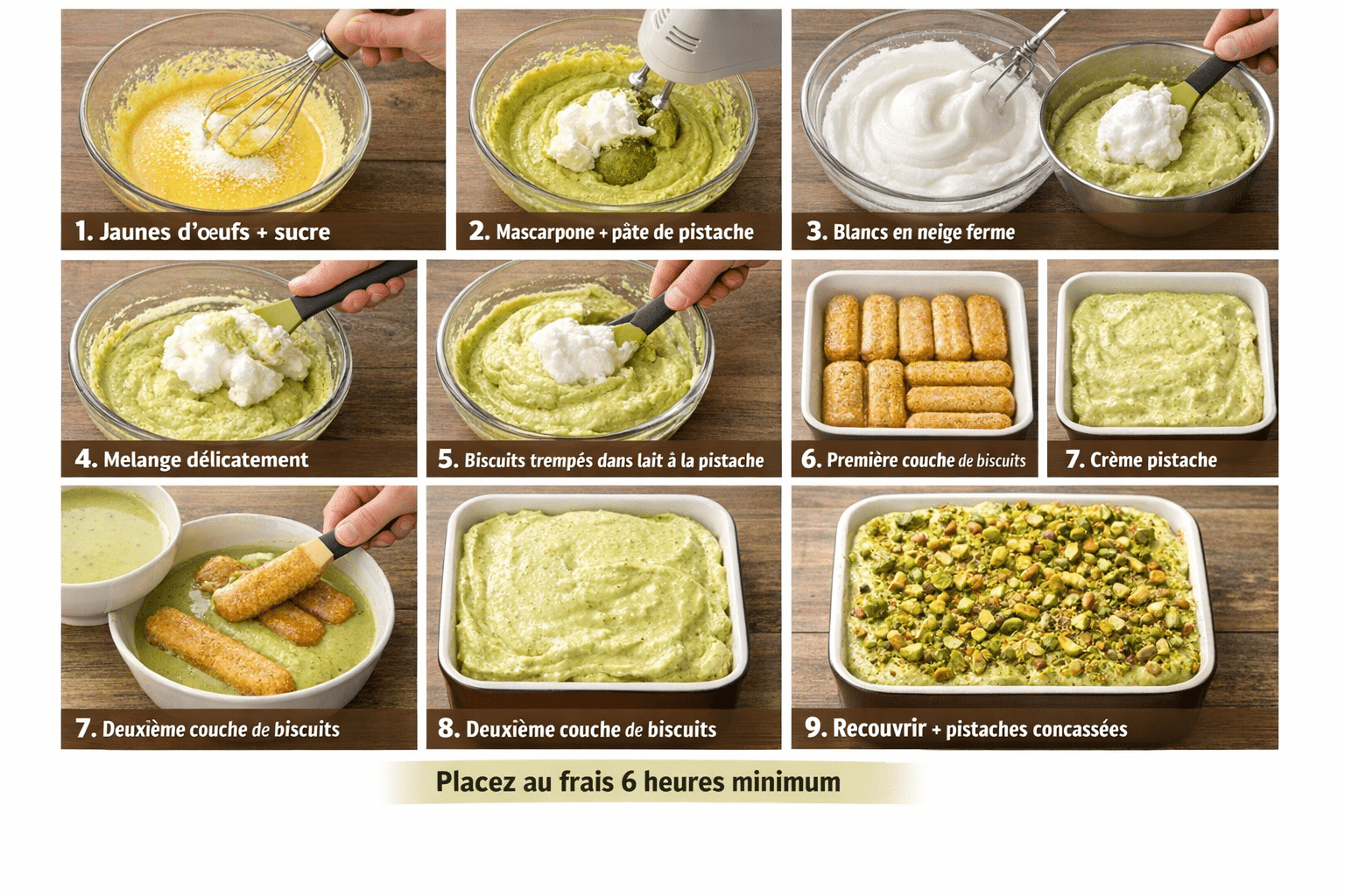 Préparation Étape par Étape: Tiramisu Crémeux à la Pistache