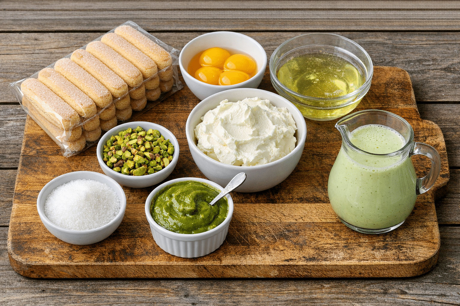 La Liste des Ingrédients : Tiramisu Crémeux à la Pistache