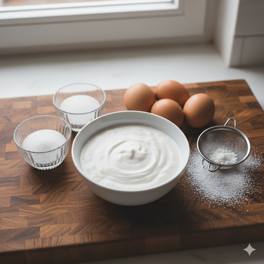 La Liste des Ingrédients : Gâteau Nuage au Yaourt