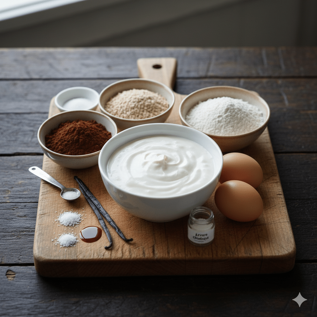 Ingrédients clés Gâteau chocolat ultra léger Ingrédients clés Gâteau chocolat ultra léger