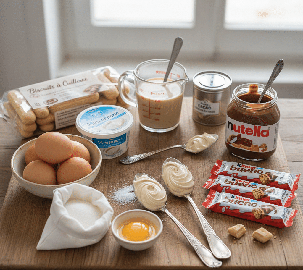 La Liste des Ingrédients : Tiramisu façon Kinder Bueno : L'Extase de la Noisette et du Chocolat