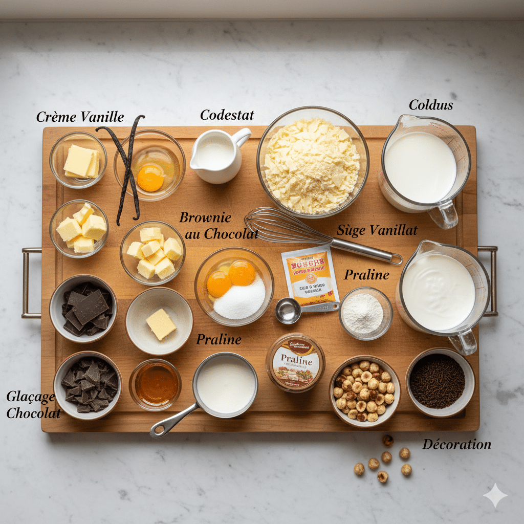 Brownille chocolat et crème vanille Crémeux, fondant et ultra-gourmand