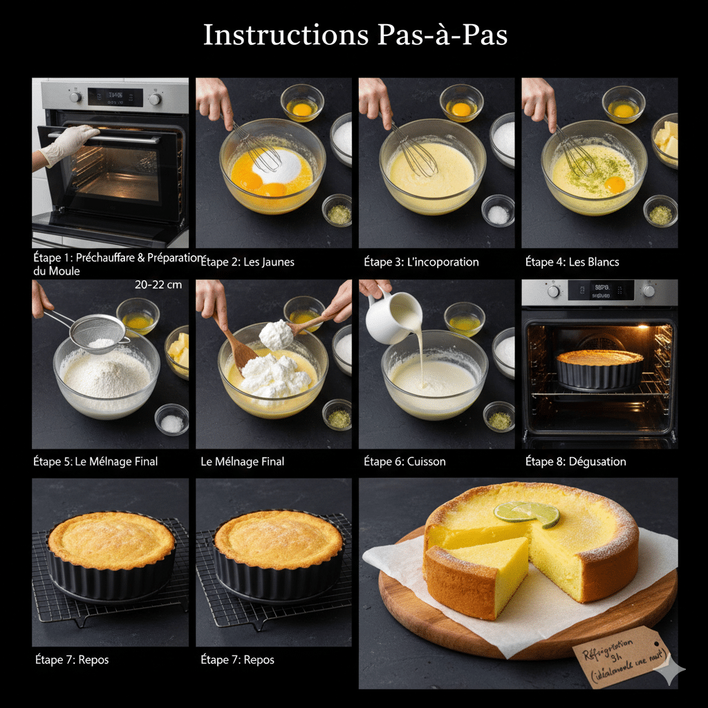 Le Guide de Préparation Étape par Étape: Gâteau au citron crémeux