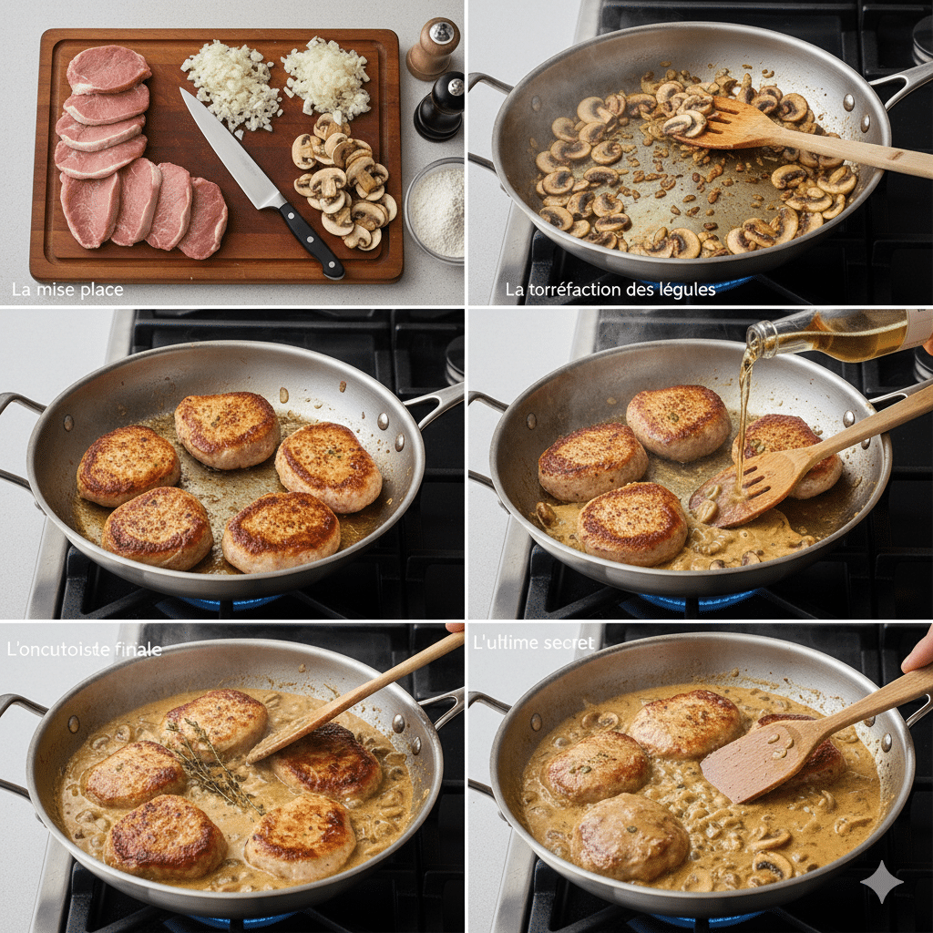 Le Guide de Préparation Étape par Étape: Filet Mignon de Porc au Cidre et Champignons Crémeux