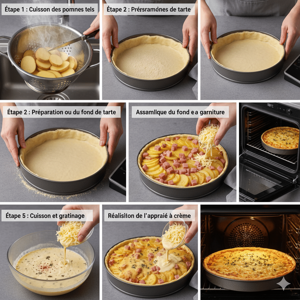 Le Guide de Préparation Étape par Étape: Recette Quiche aux Pommes de Terre et Jambon