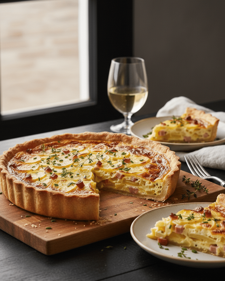 Recette Quiche aux Pommes de Terre et Jambon : Le Plat Réconfortant et Facile