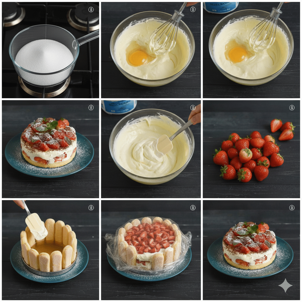 Le Guide de Préparation Étape par Étape: Charlotte aux Fraises Façon Tiramisu Classiques