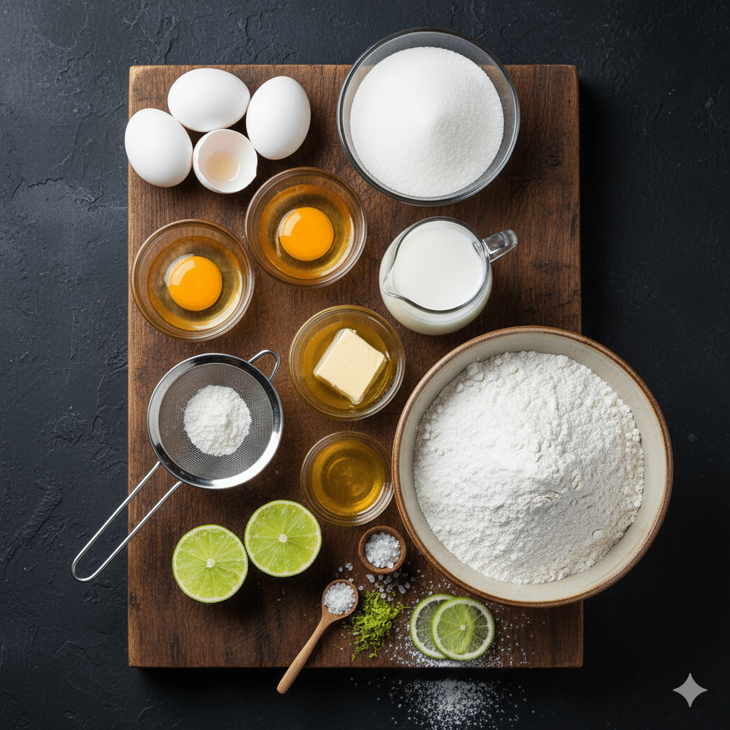 La Liste des Ingrédients : Gâteau au citron crémeux