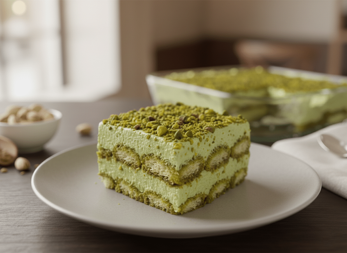 Tiramisu Crémeux à la Pistache