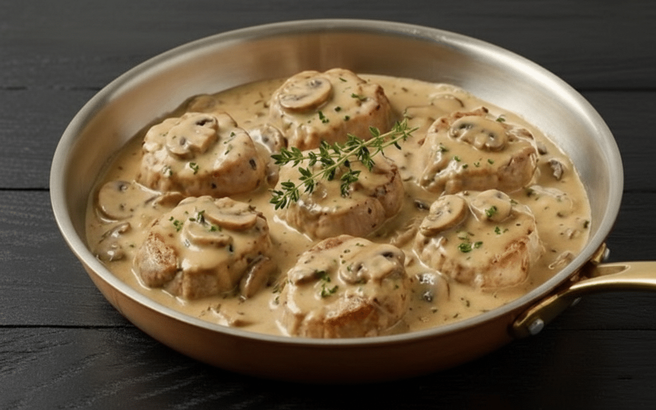 Filet Mignon de Porc au Cidre et Champignons