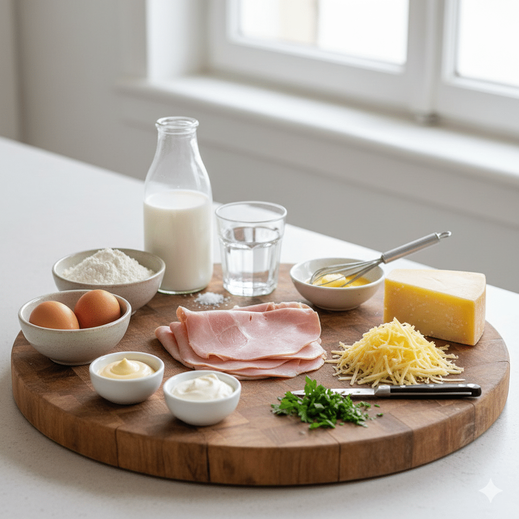 La Liste des Ingrédients : Gressins Feuilletés au Jambon et Fromage