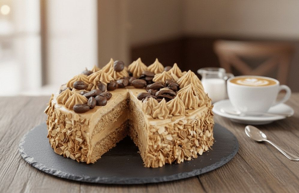Gâteau Moka aux Amandes et Café Ultra Facile