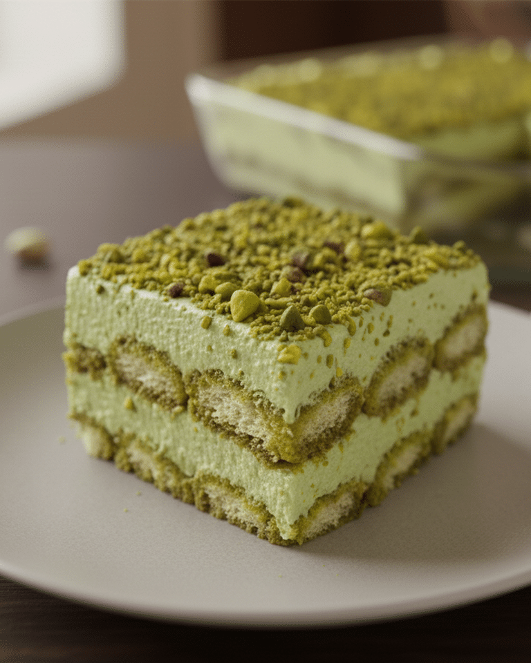 Tiramisu Crémeux à la Pistache : La Nouvelle Icône du Dessert Italien