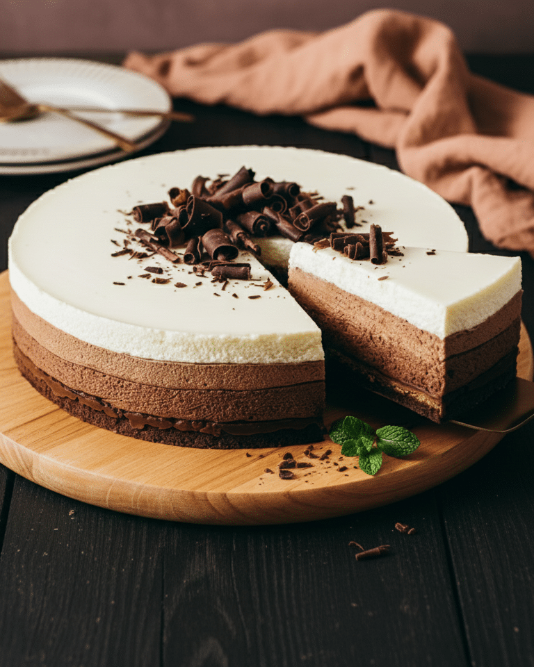 Gâteau Mousse aux Trois Chocolats