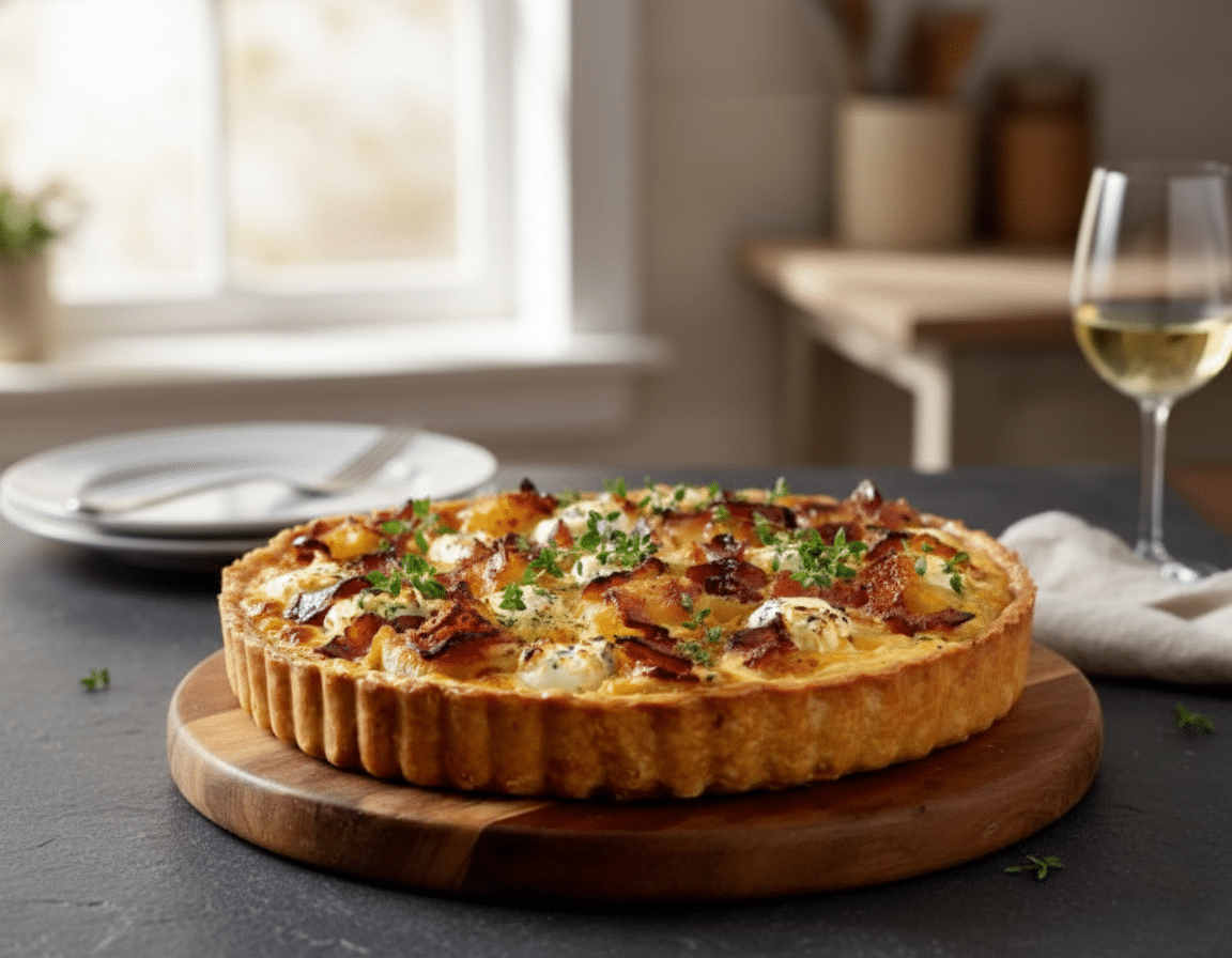 Tarte Pomme de Terre, Camembert et Lardons