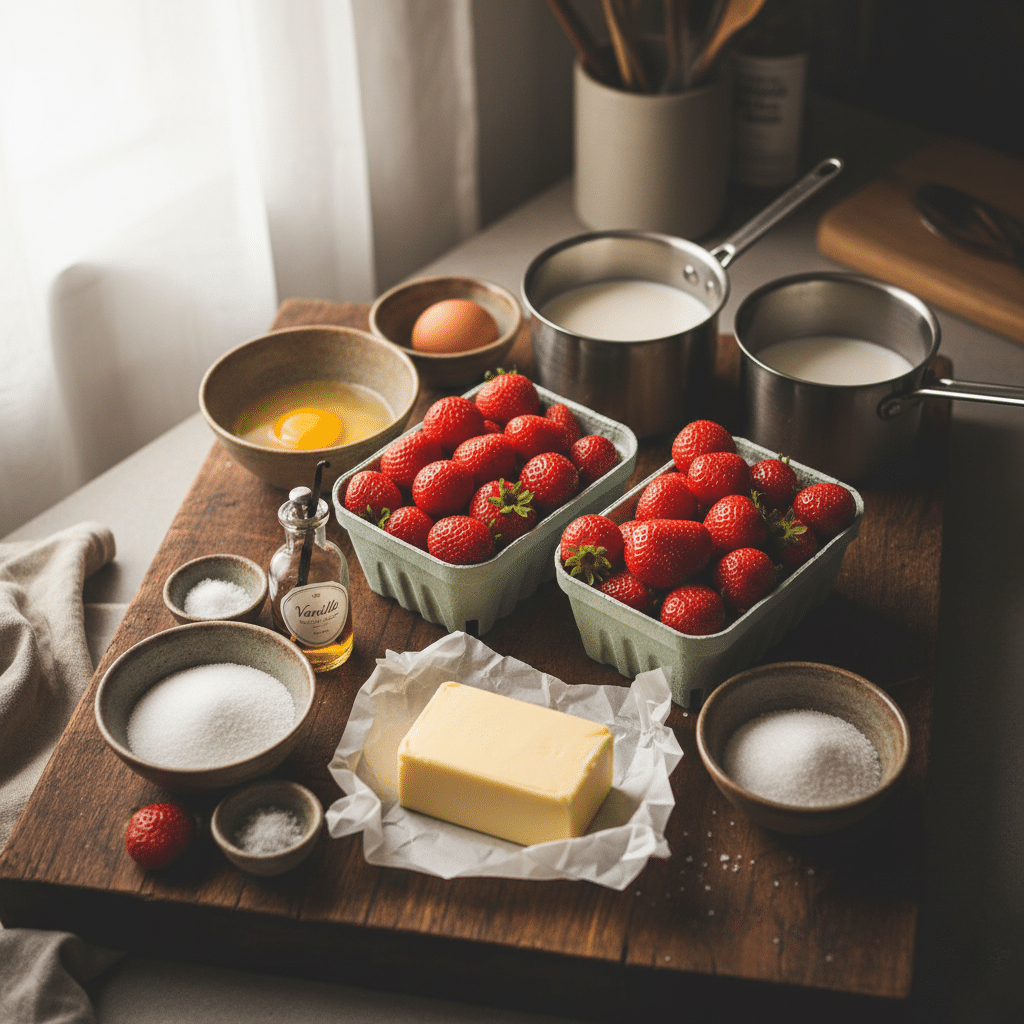 Préparation de la crème mousseline pour un fraisier