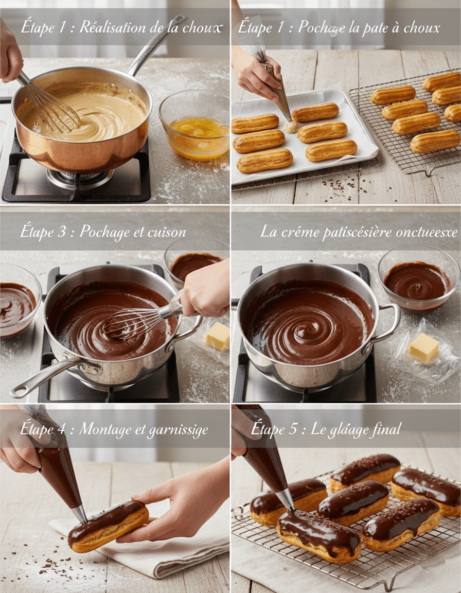 Minis éclairs chocolat simple