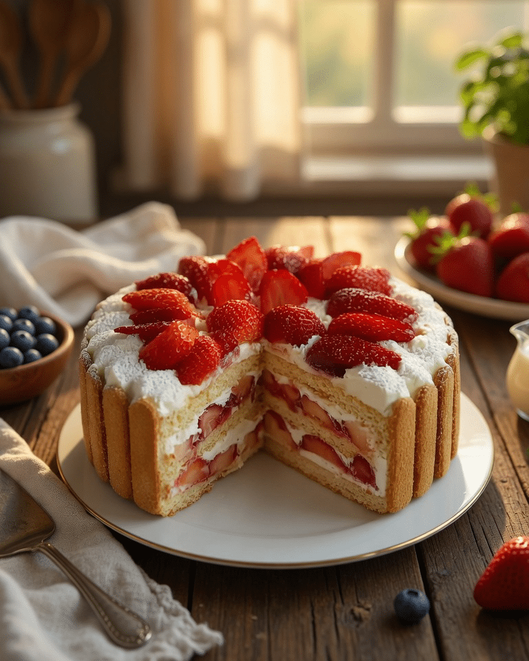 Charlotte aux Fraises Ultra-Gourmande : Le Dessert Élégant, Léger et Spectaculaire qui Fait Toujours Sensation