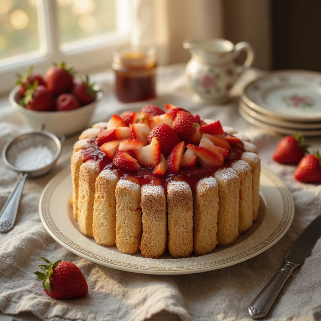 Charlotte aux Fraises Ultra-Gourmande : Le Dessert Élégant, Léger