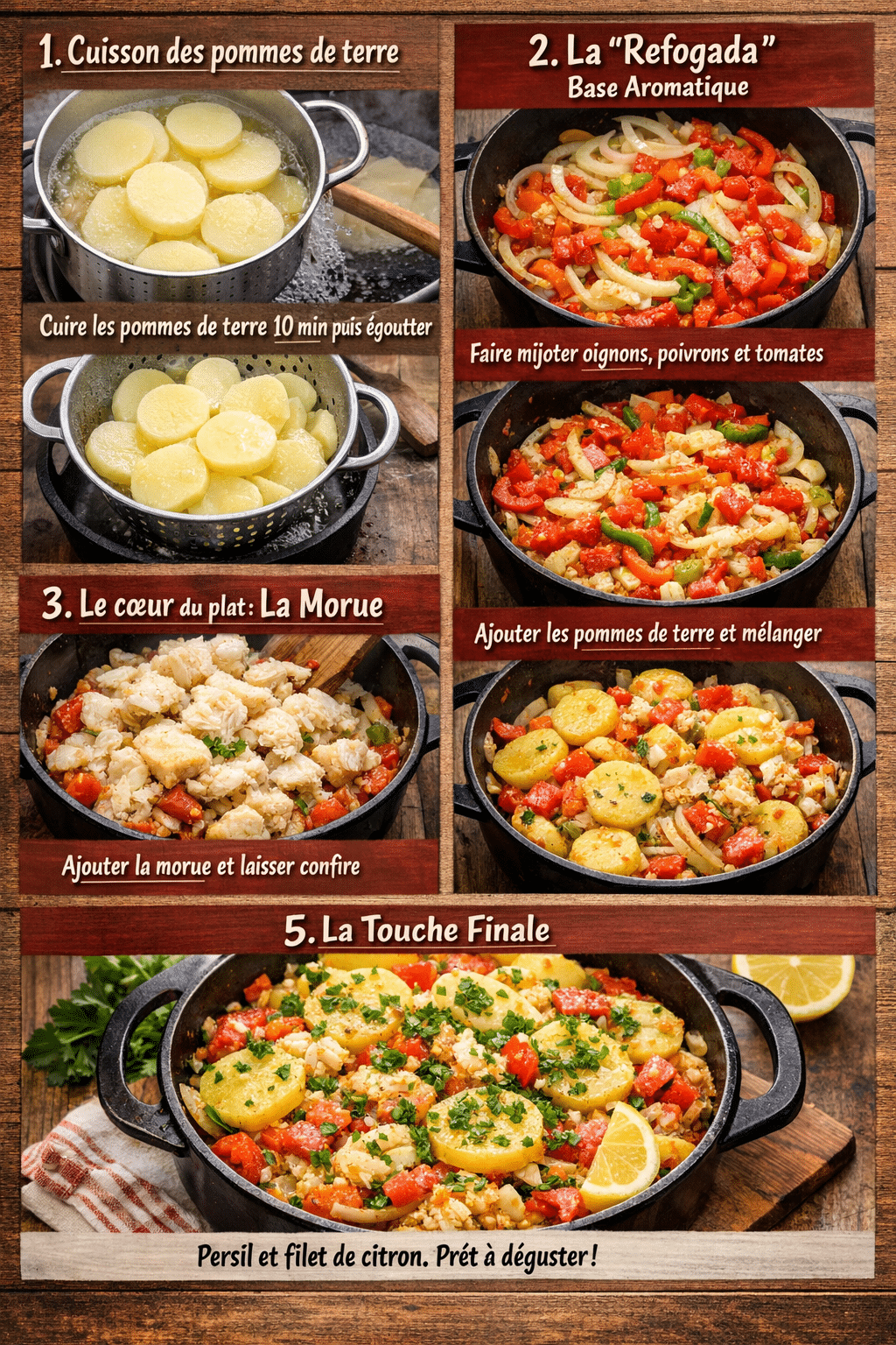 Préparation Étape par Étape: Bacalhau à la Portugaise : Le Trésor Culinaire de l'Atlantique