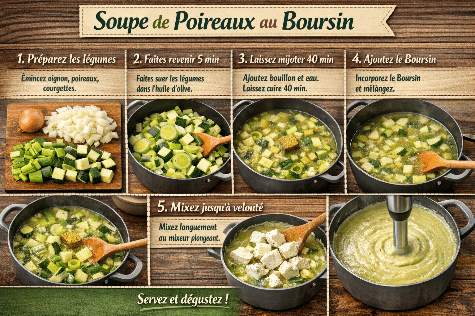Étape par Étape: Soupe de Poireaux au Boursin : L'Onctuosité Absolue en un Bol