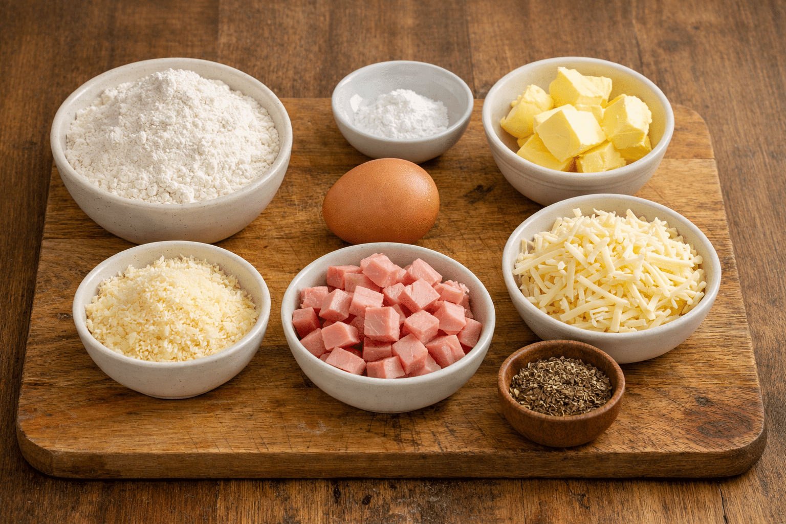 La Liste des Ingrédients : Cookies Salés au Jambon et Fromage