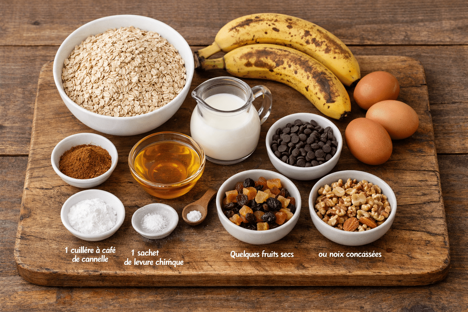 La Liste des Ingrédients : Gâteau Diététique Coupe-Faim aux Flocons d'Avoine