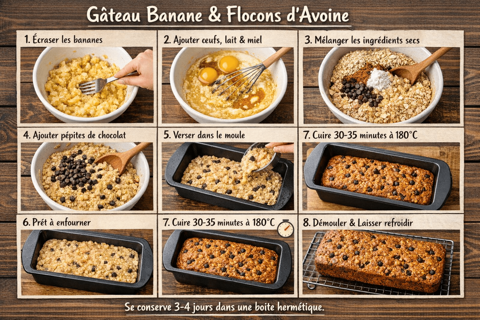 Étape par Étape: Gâteau Diététique Coupe-Faim aux Flocons d'Avoine