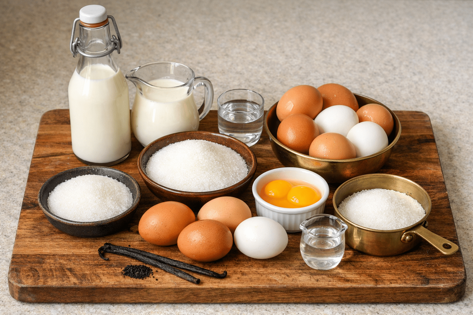 La Liste des Ingrédients : Flan aux œufs crémeux de Cyril Lignac