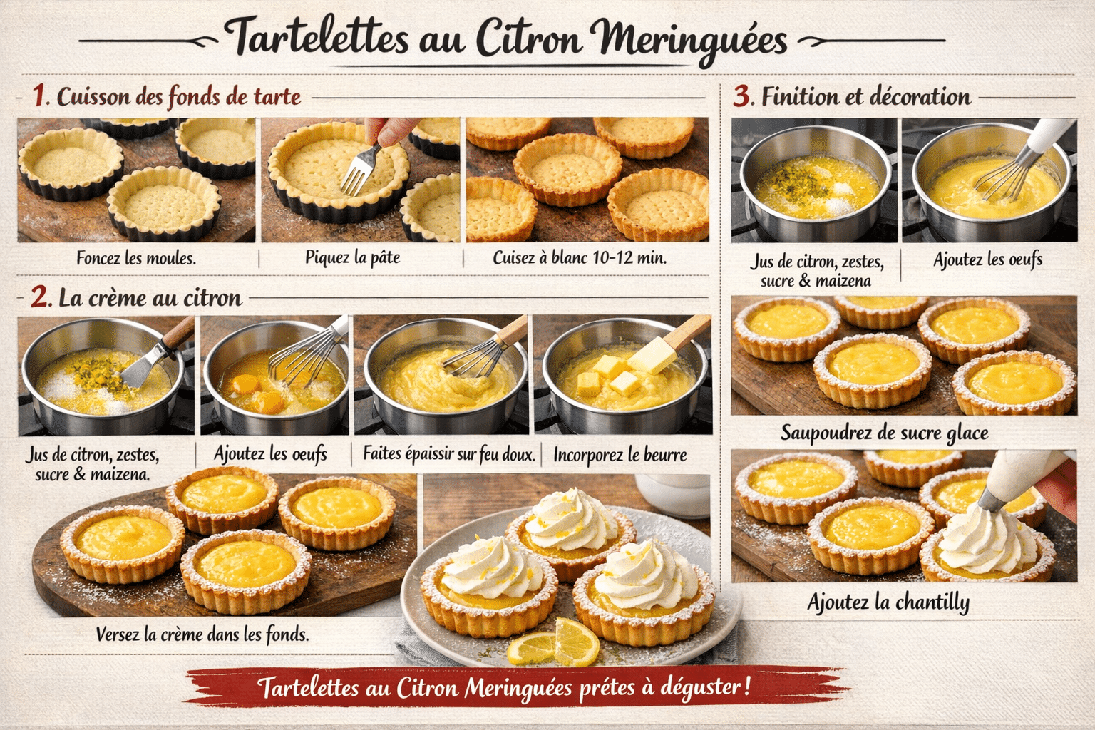 Étape par Étape: Petites Tartes Magiques au Citron