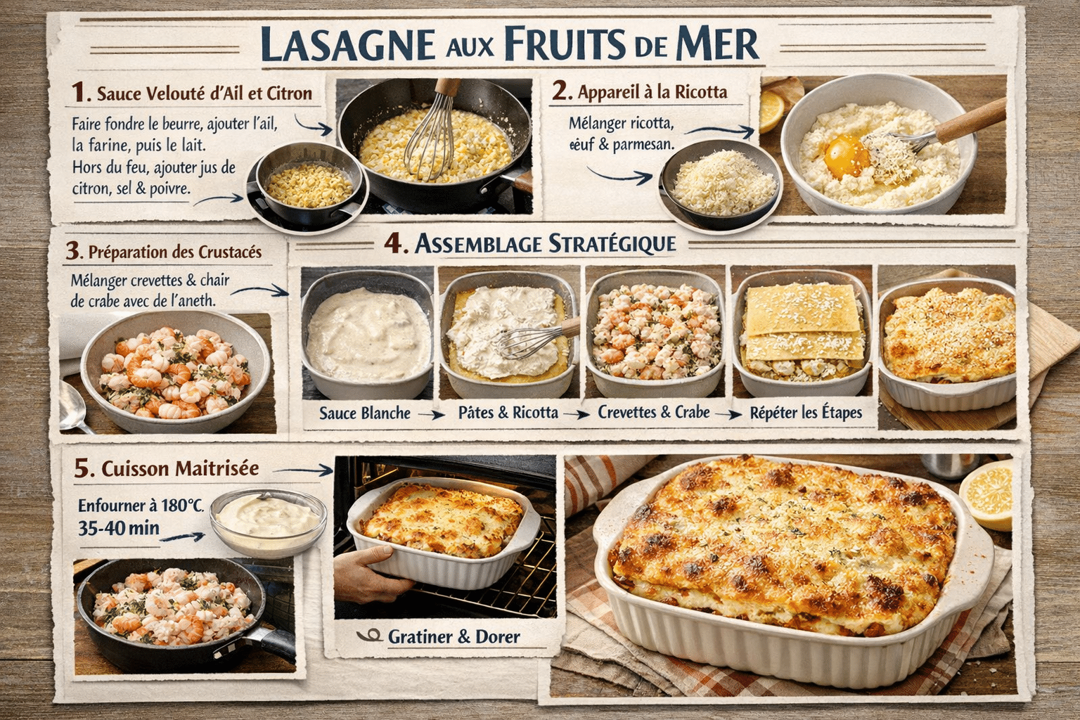Étape par Étape: La Lasagne de la Mer