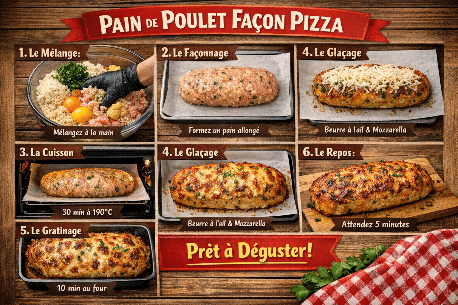 Étape par Étape: Pain de Poulet à l’Ail et Parmesan