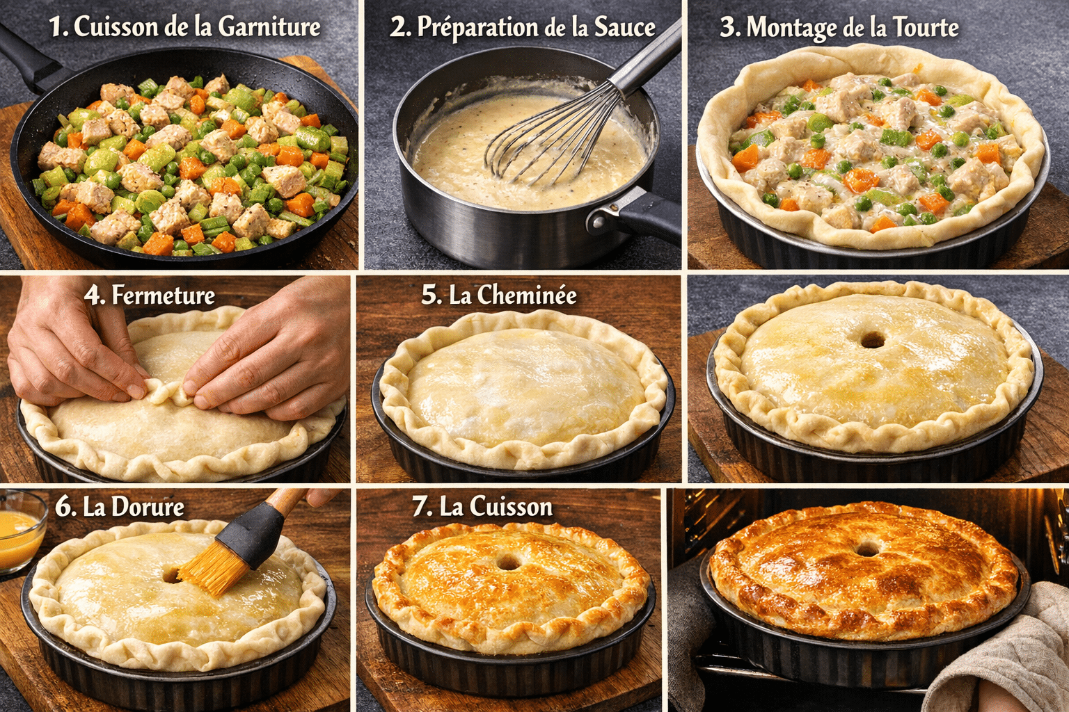 Étape par Étape: Tourte au Poulet Ultra-Crémeuse