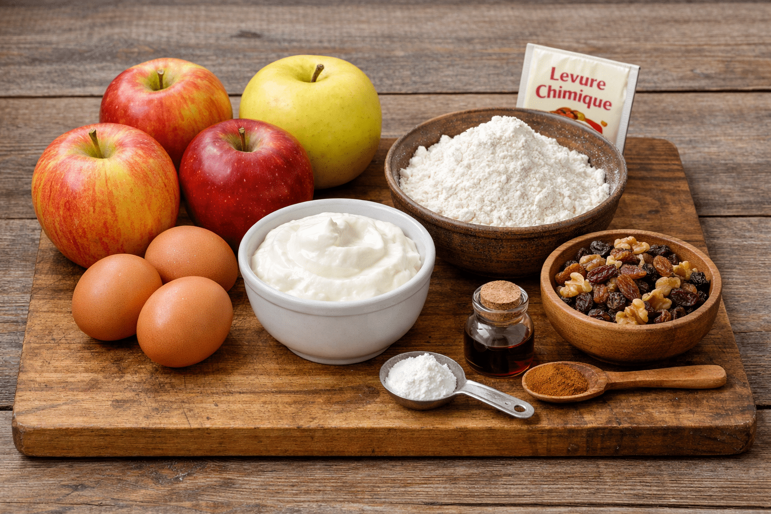 La Liste des Ingrédients : Recette Gâteau Léger aux Pommes Sans Sucre, Sans Beurre