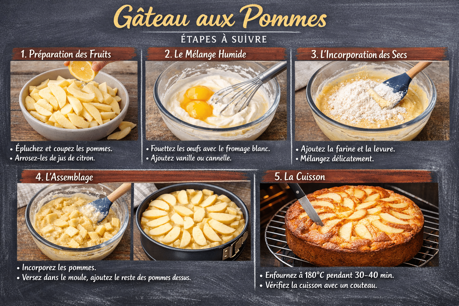 Étape par Étape: Recette Gâteau Léger aux Pommes Sans Sucre, Sans Beurre