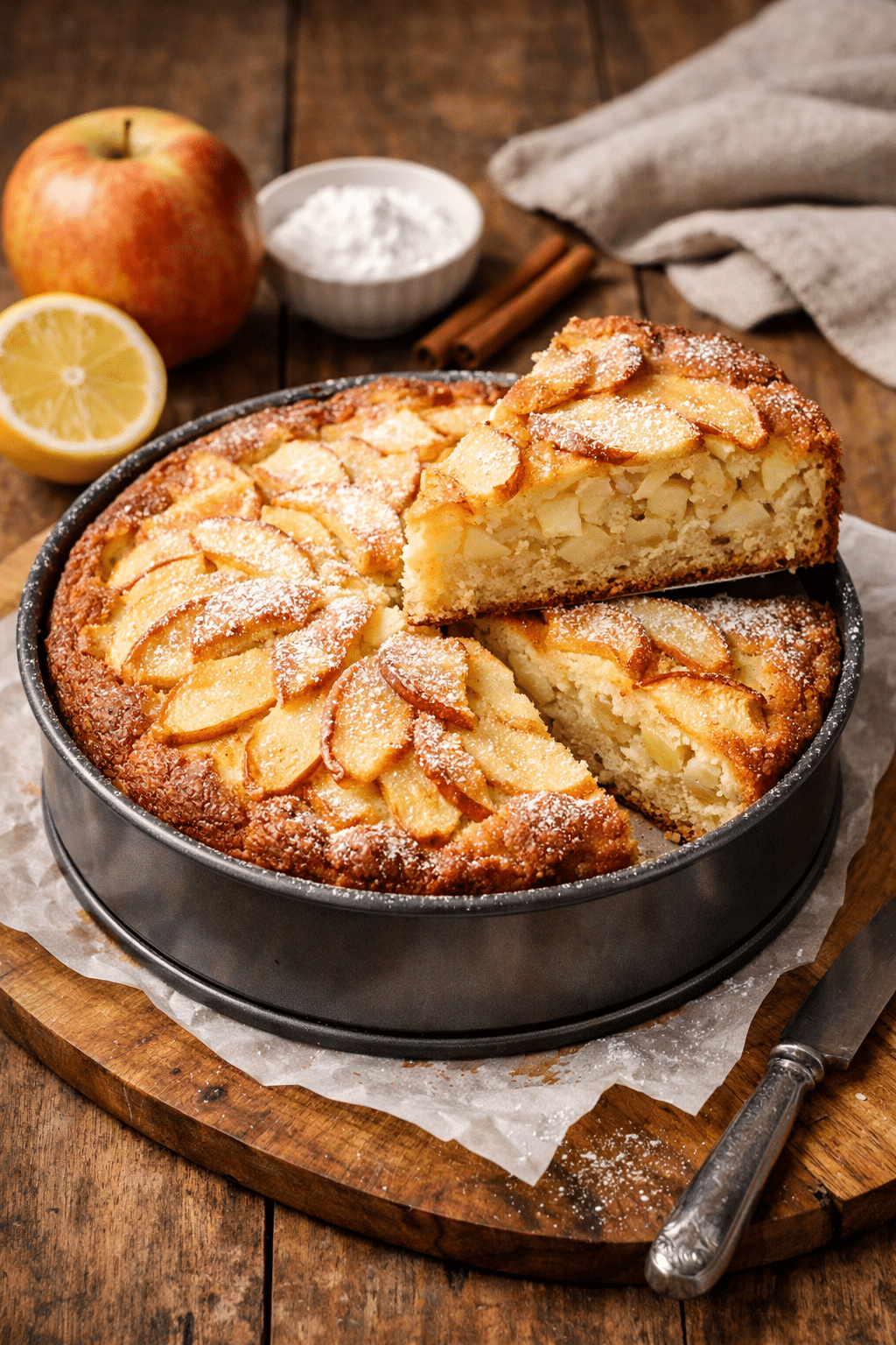 Recette Gâteau Léger aux Pommes Sans Sucre, Sans Beurre