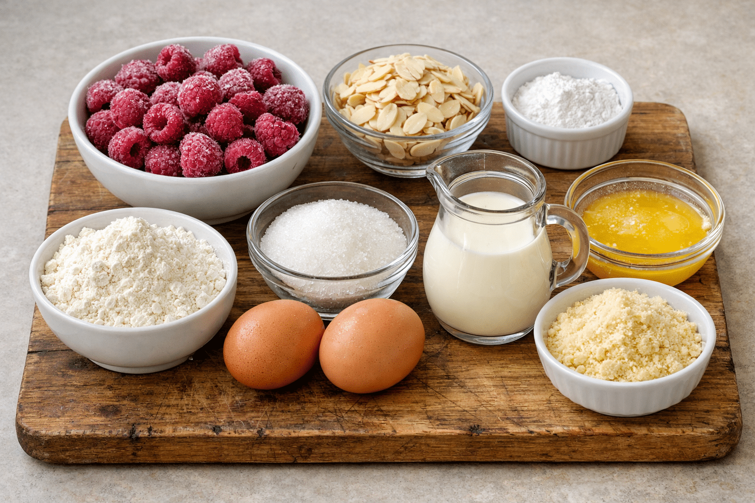 La Liste des Ingrédients : Tartelettes sans Pâte aux Framboises