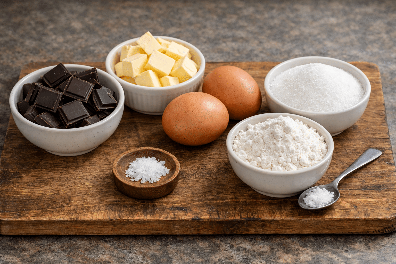 La Liste des Ingrédients : Moelleux au Chocolat Cœur Coulant