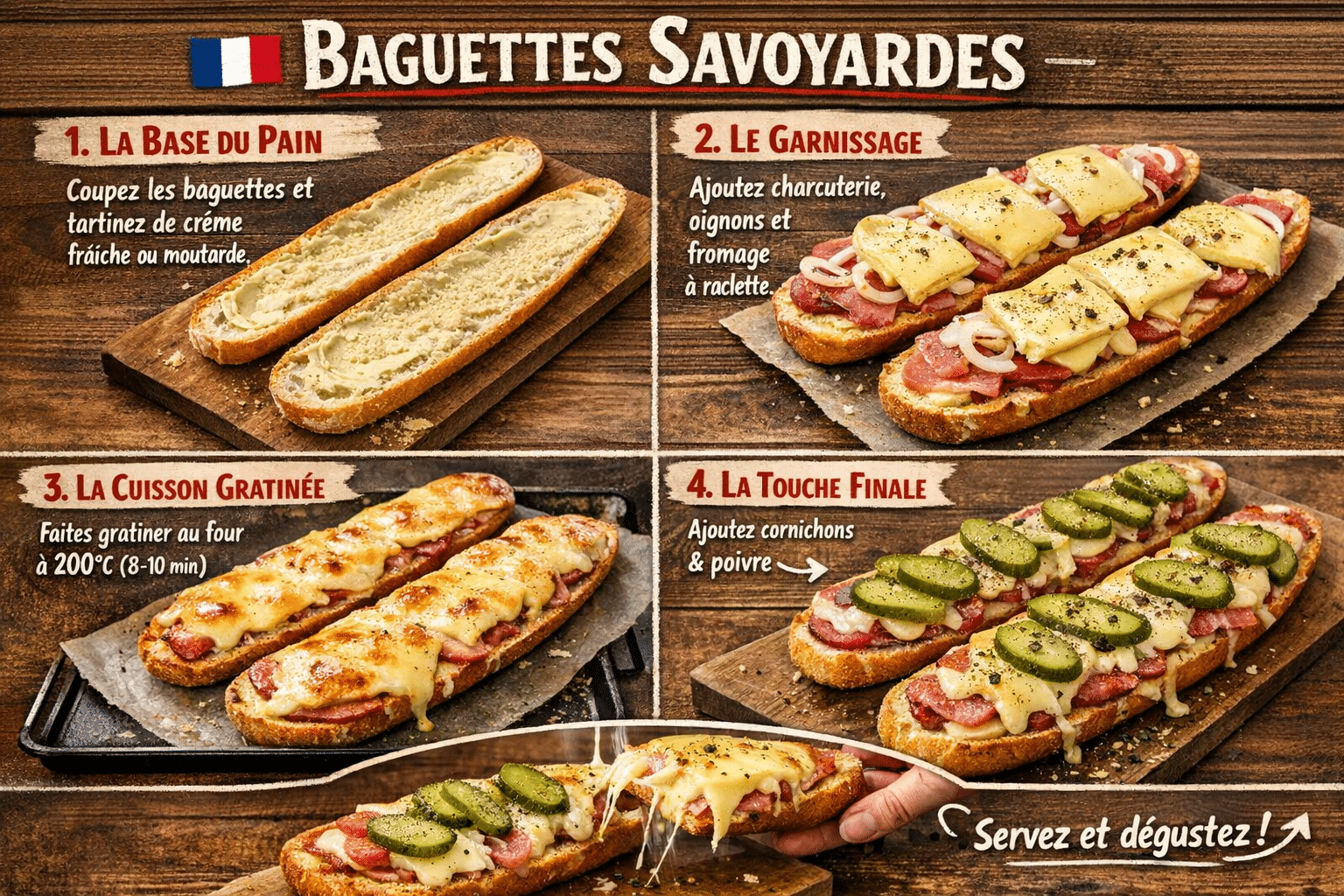 Étape par Étape: Baguettes Raclette