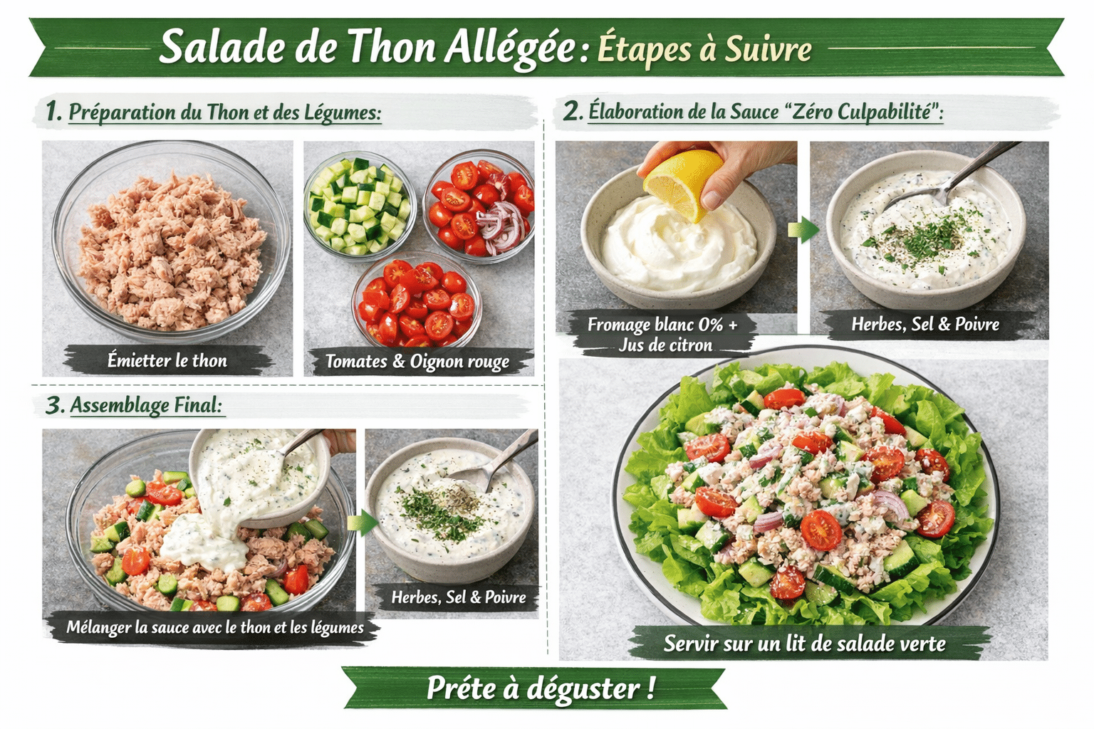 Étape par Étape: La Salade au Thon qui fait "fondre les kilos"