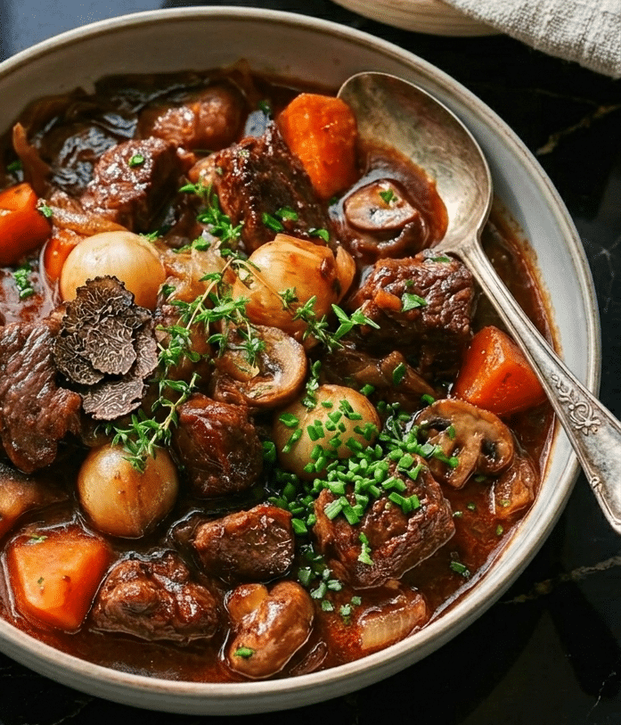 Recette Bœuf Bourguignon Traditionnel : Le Secret du Mijoté Parfait